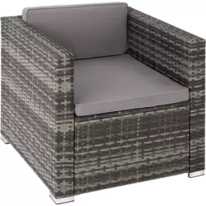 Image of Rattan armchair Lignano 1 Seat - Rattan armchair, rattan chair, garden armchair - grey - grey