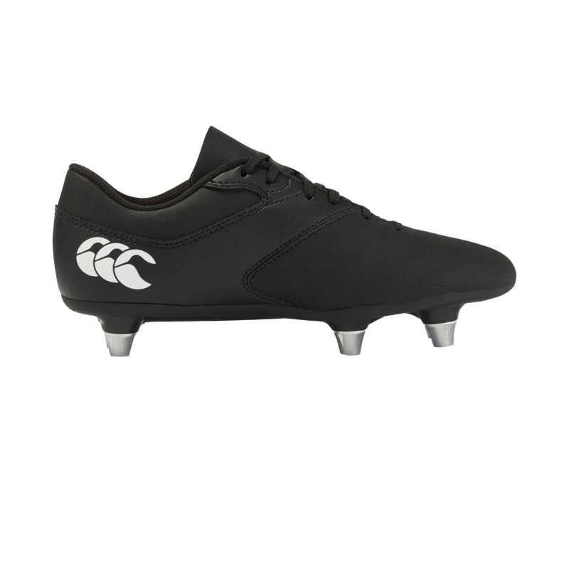 Image of Canterbury Phoenix Raze Soft Ground Rugby Boots in Black Size: 4 Black Unisex 4