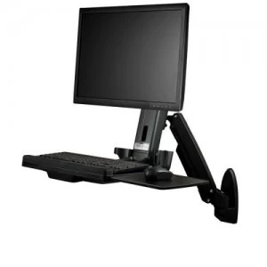 Image of One Monitor Sit Stand Desk Wall Mount