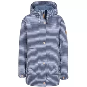 Image of Trespass Womens/Ladies Offshore Waterproof Jacket (XXS) (Navy Stripe)