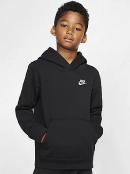 Image of Boys, Nike Sportswear Kids Hoodie - Black/White, Size S, 8-10 Years