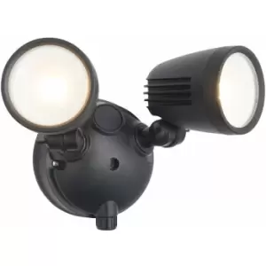 Image of Loops - Twin Light Outdoor Adjustable Spot Light - 2 x 10W cct LED Module - Matt Black