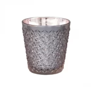 Image of Embossed Rose Gold Glass Wax Filled Pot Candle Orange and Cinnamon Scent 350g