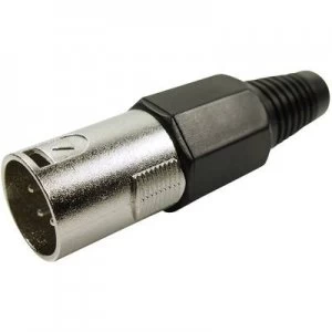 Image of XLR connector Plug straight Number of pins 4 Silver Cliff FC6155