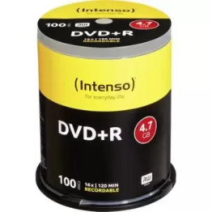 Image of Intenso 4111156 Blank DVD+R 4.7 GB 100 pc(s) Spindle