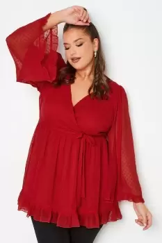 Image of Ruffle Wrap Top