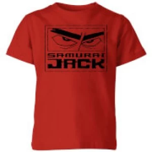 Image of Samurai Jack Stylised Logo Kids T-Shirt - Red - 3-4 Years