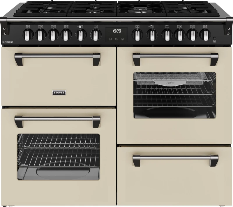 Image of Stoves Richmond 110cm Dual Fuel Range Cooker - Cream - A/A/A Rated