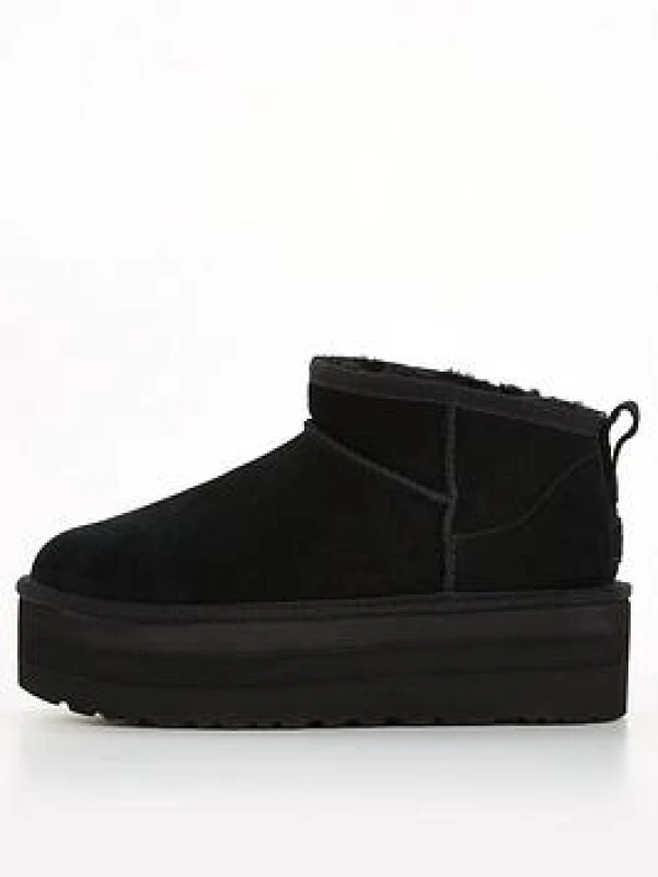Image of UGG classic ultra mini platform boots in Black UK 4