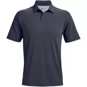 Image of Under Armour Printed Polo Shirt Mens - Blue