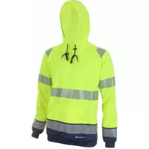 Image of Beeswift - HIVIS TWO TONE HOODY SAT YELL/ NVY 4XL - Saturn Yellow / Navy - Saturn Yellow / Navy