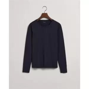 Image of Gant Gant Original Long Sleeve T-Shirt Womens - Blue