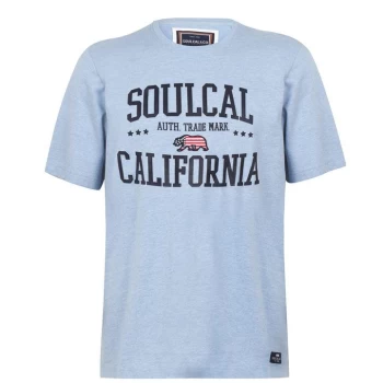 Image of SoulCal USA T Shirt Mens - Sky Marl