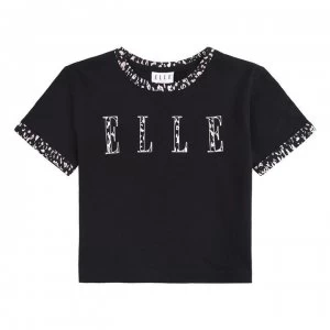 Image of Elle Elle Cheetah T Shirt - Black