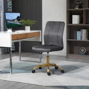 Image of Richmond Velvet Cover Office Chair, Grey