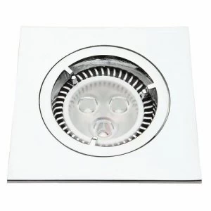 Image of KnightsBridge Die-Cast MR16 50mm Low Voltage Square Downlight - Brushed Chrome