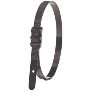 Image of Cable tie 355mm Black Flat head UV proof HellermannTyton