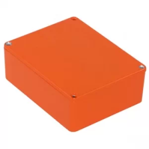 Image of Hammond 1590BBSOR Die Cast Stomp Box Orange 120 x 94 x 42