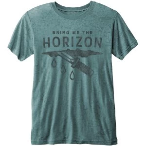 Image of Bring Me The Horizon - Wound Unisex X-Small T-Shirt - Blue,Green