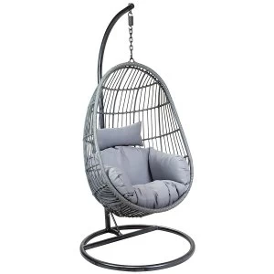 Image of Charles Bentley Rattan Egg Shaped Swing Chair