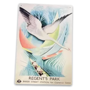 Image of London Underground Baker Street For Regent's Park Vintage Metal Sign