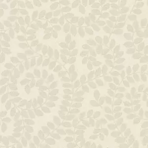 Image of Belgravia Decor Belgravia Decor Valentino Sequin Leaf Textured Wallpaper Cream