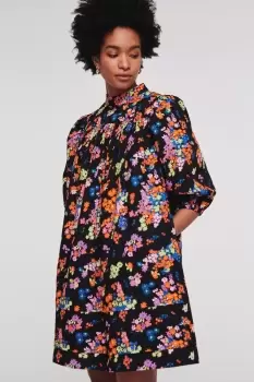 Image of Glossy Swing Dress, Floral Bright Clash / UK 10
