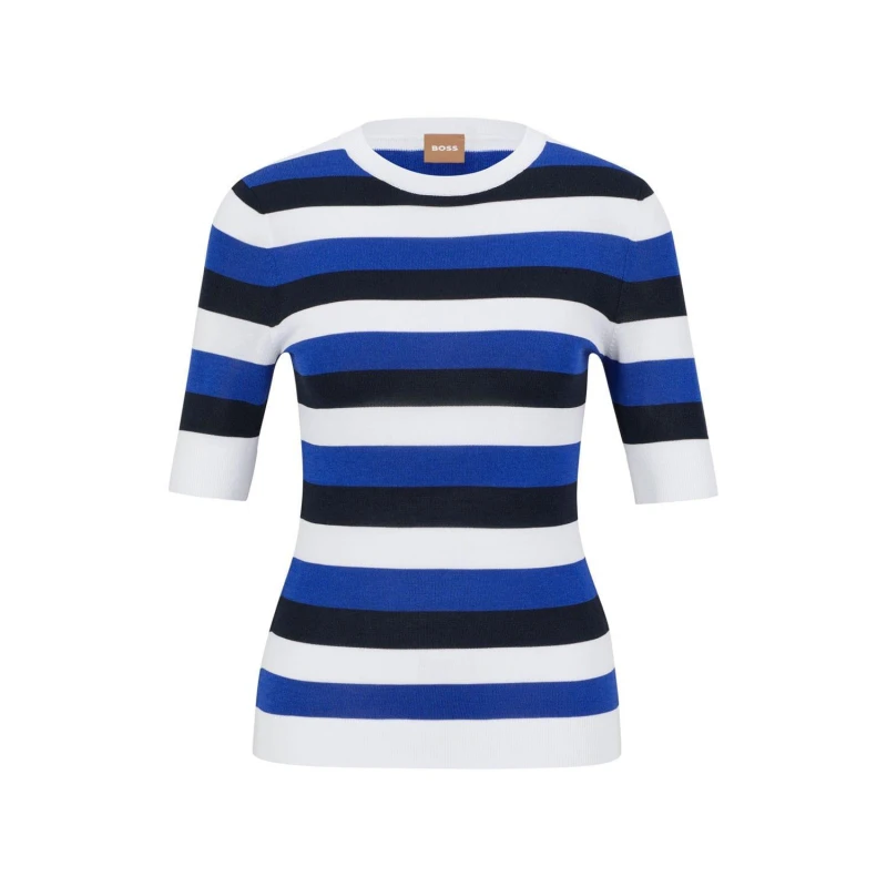 Image of Boss Facuba Stripe Top Multi Colour female 8