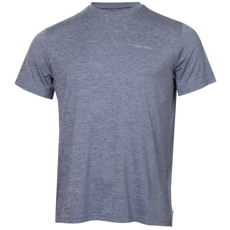 Image of Calvin Klein Golf Mens Striped T-Shirt Marinebl male Small