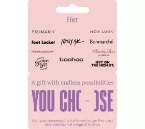 Image of YOU CHOOSE Her Digital Gift Card - £25