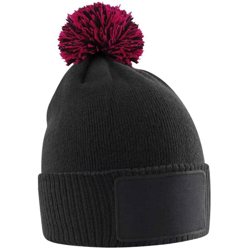 Image of Beechfield Snowstar boys's Children's beanie in Black