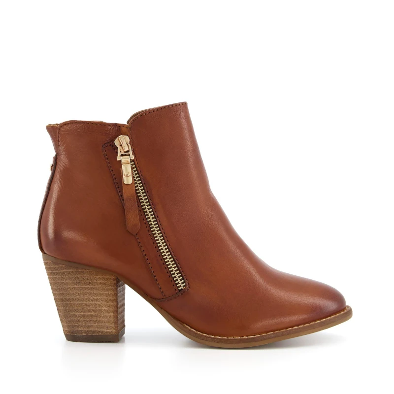 Image of Dune London 'Paicey' Leather Ankle Boots Tan female