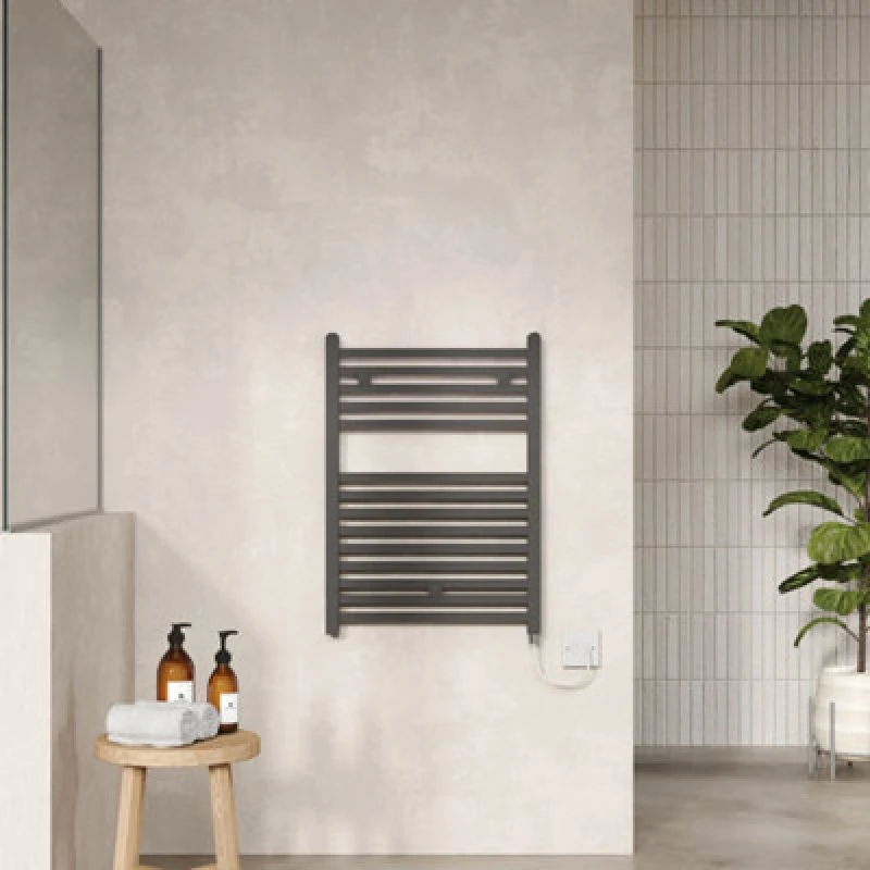 Image of Nuie Square Radiator 690 X 500Mm (300W) Anthracite, Grey HL152