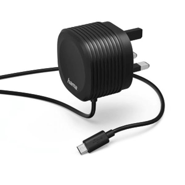 Image of Original Hama Micro USB Mains Charger UK Plug Black