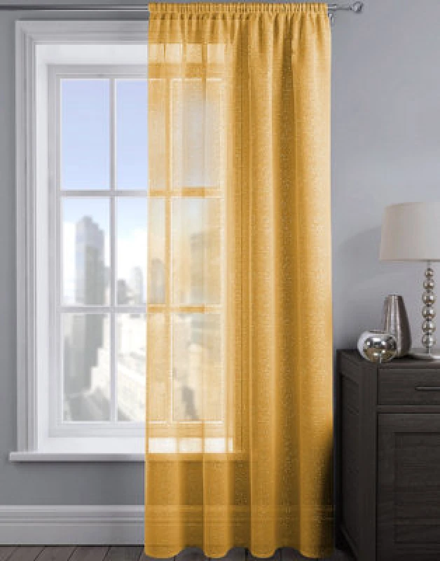 Image of Velosso Alessandria Sheer Voile Panel Slot Top - Yellow