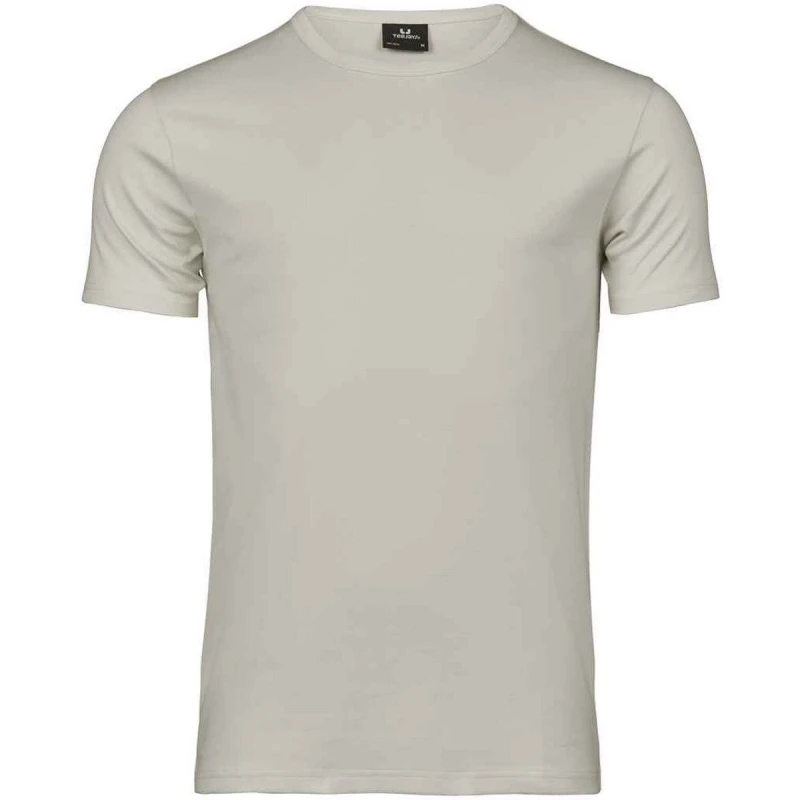 Image of TEE JAYS Mens Interlock T-Shirt in Off-White Size: Small Off-White Male S