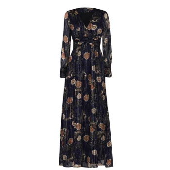 Image of Scotch and Soda Maison Print Maxi Dress - Navy 0217