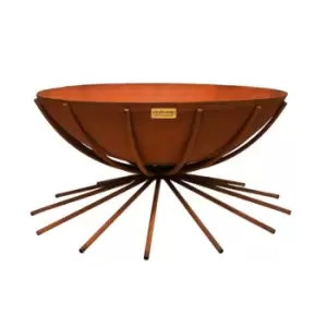Image of Ivyline 37cm Outdoor Metal Dakota Firebowl - Rust