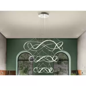 Image of Schuller Lighting - Schuller Molly - Dimmable Integrated LED Pendant Light, Chrome, Bluetooth control