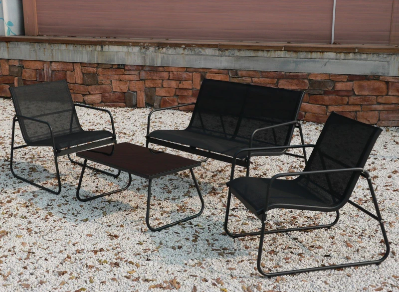 Image of Studio Havana Sling 4 Piece Lounge Set Grey unisex One Size