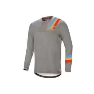 Image of Alpinestars Alps 4.0 Mens Long Sleeve Jersey in Grey Blue Red