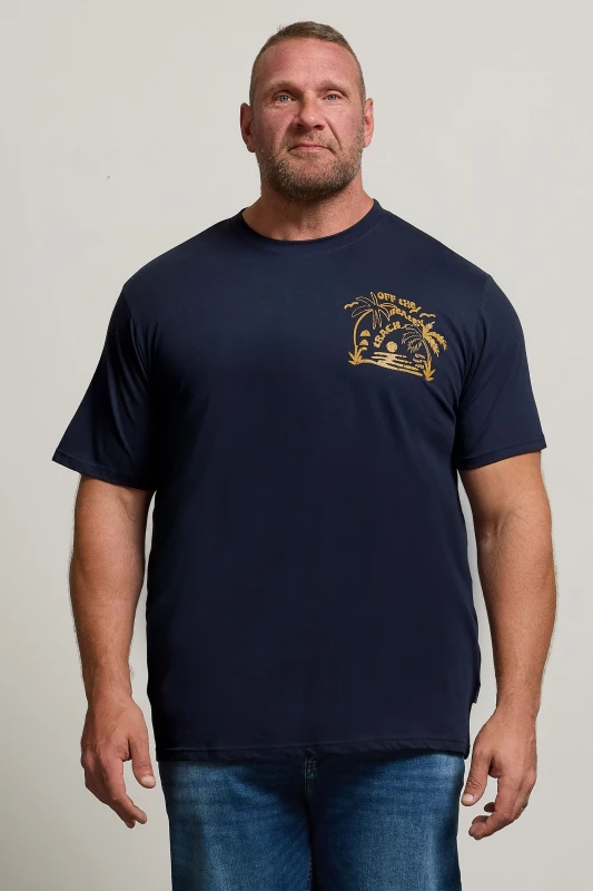 Image of BadRhino BadRhino Men Big & Tall Mens Graphic T-Shirt in Dark Navy Size: 5-6X-Large Dark Navy 5-6XL Male 5063589250865