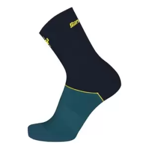Image of Santini Maillot Jaune Tour De France 2022 Socks - Blue