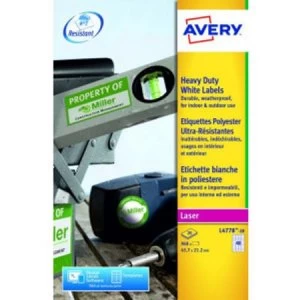 Image of Avery HD Label 45.7x21.2mm White L4778-20 48 p/sht PK960