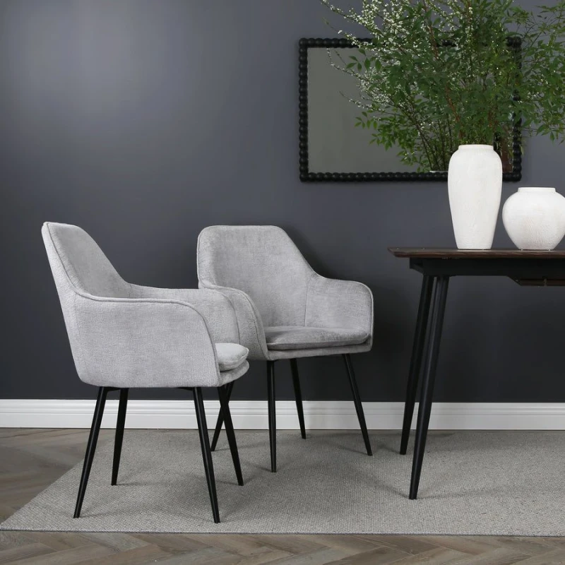 Image of Home Garden Direct Muse - Accent Chair in Woven Yarn Fabric Upholstery in Grey Grey Unisex