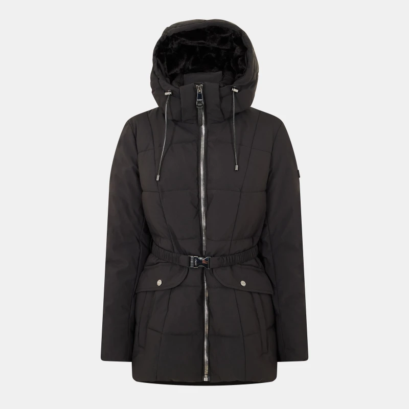 Image of DKNY Womens Quilted Short Puffer Jacket Black female 8 (XS)