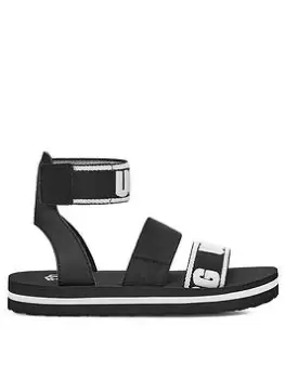 Image of UGG Allisa Logo Sandal, Black, Size 12 Younger