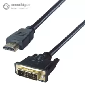 Image of CONNEkT Gear 3m HDMI to DVI-D Monitor Connector Cable - Male to...