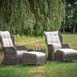 Image of Gallery Outdoor Mileva High Back Lounge Set Natural