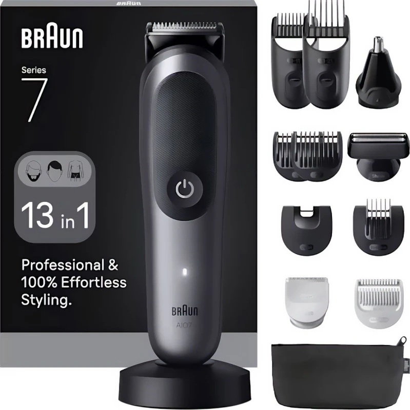 Image of BRAUN Series 7 AIO7560 Wet & Dry All-in-One Body Groomer - Grey, Silver/Grey 8700216429184